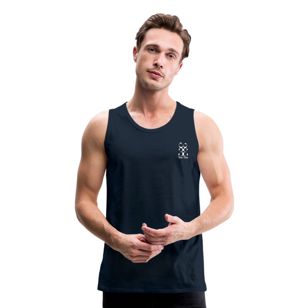 333 Script Men’s Premium Tank** - deep navy