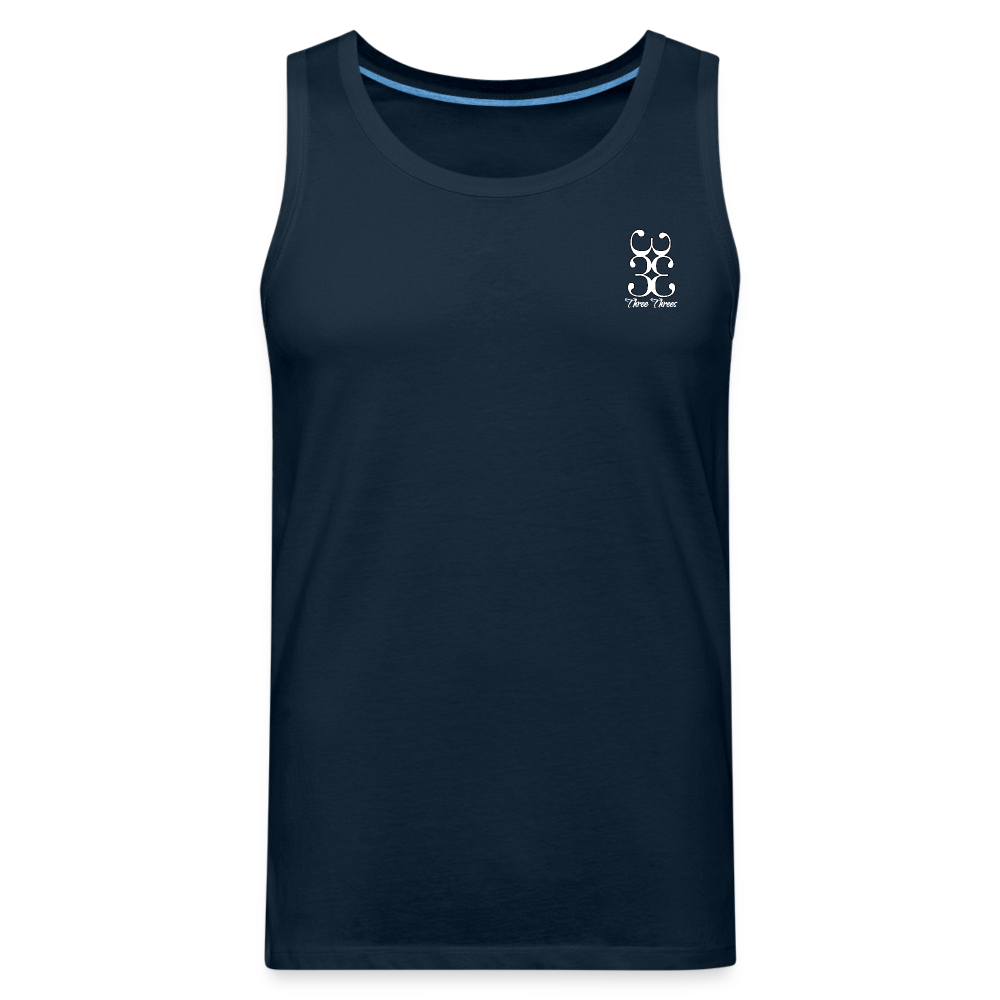 333 Script Men’s Premium Tank** - deep navy
