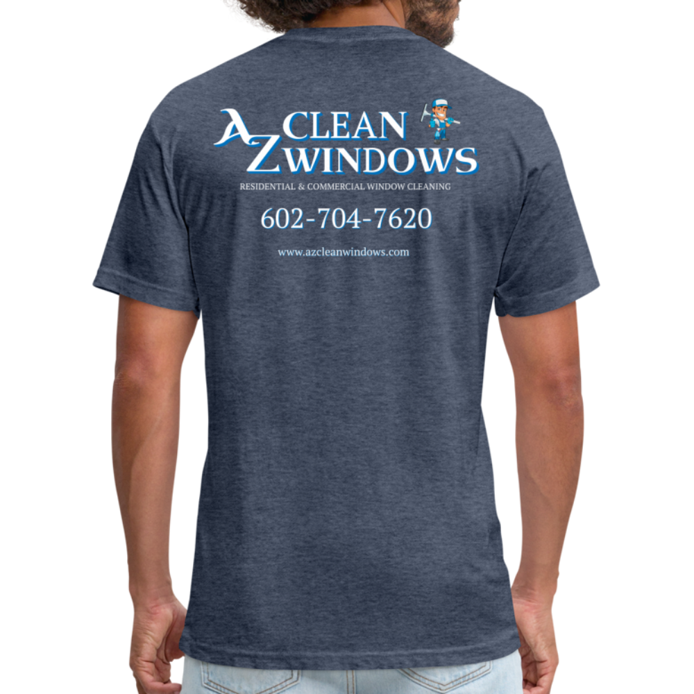 Az Clean 3 Wht L***-Shirt by Next Level - heather navy
