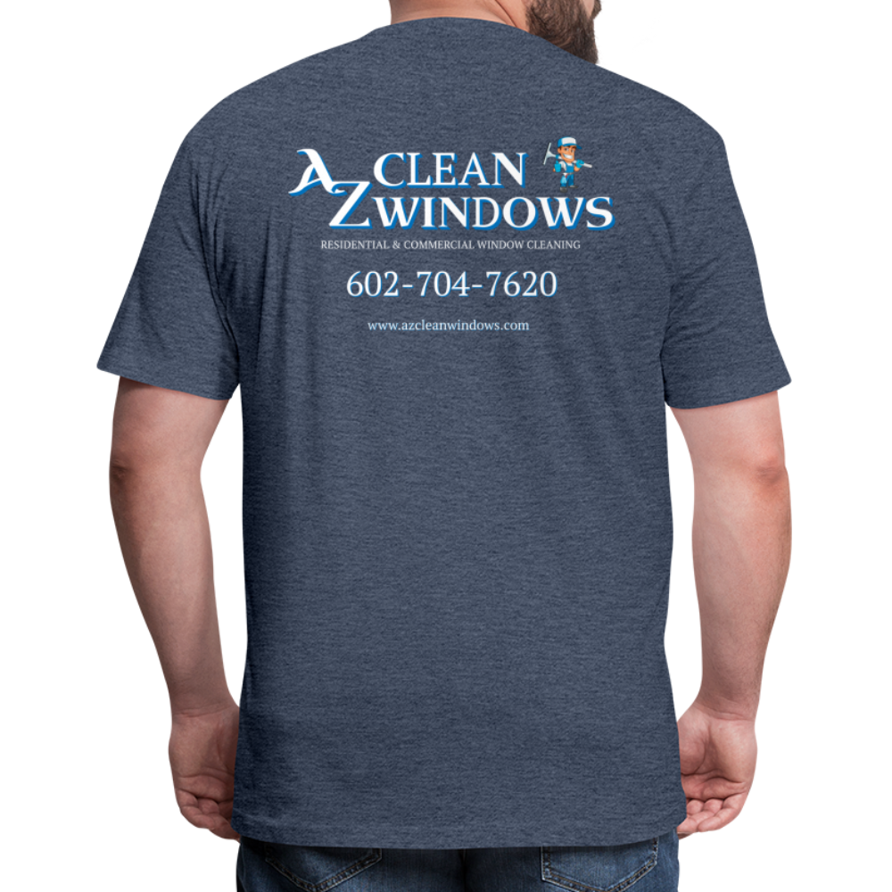 Az Clean 3 Wht L***-Shirt by Next Level - heather navy
