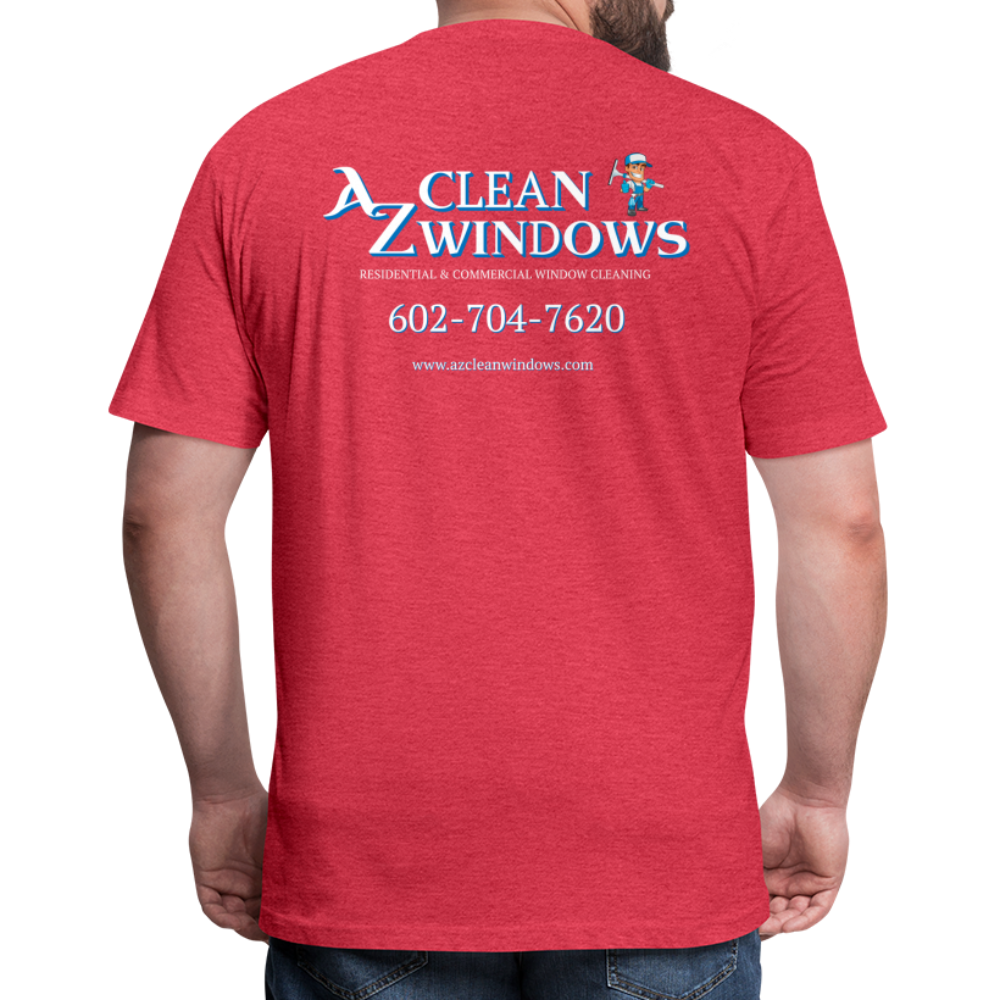 Az Clean 3 Wht L***-Shirt by Next Level - heather red