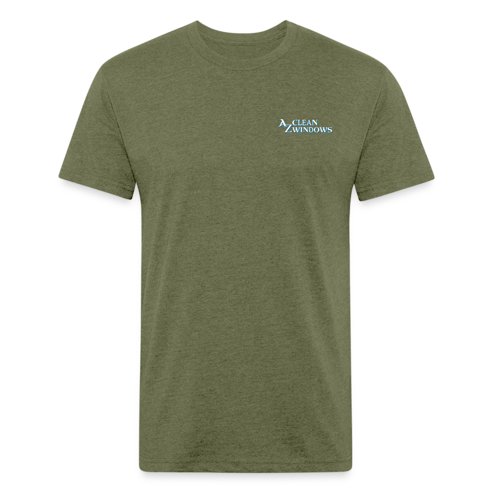Az Clean 3 Wht L***-Shirt by Next Level - heather military green