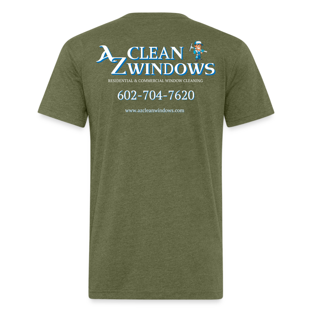 Az Clean 3 Wht L***-Shirt by Next Level - heather military green