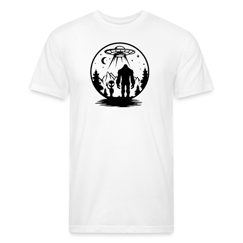 Alien-Bigfoot T-Shirt by Next Level - white
