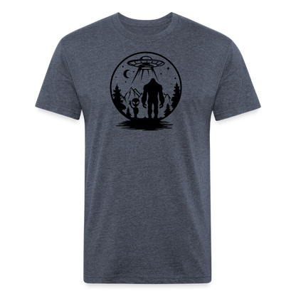 Alien-Bigfoot T-Shirt by Next Level - heather navy