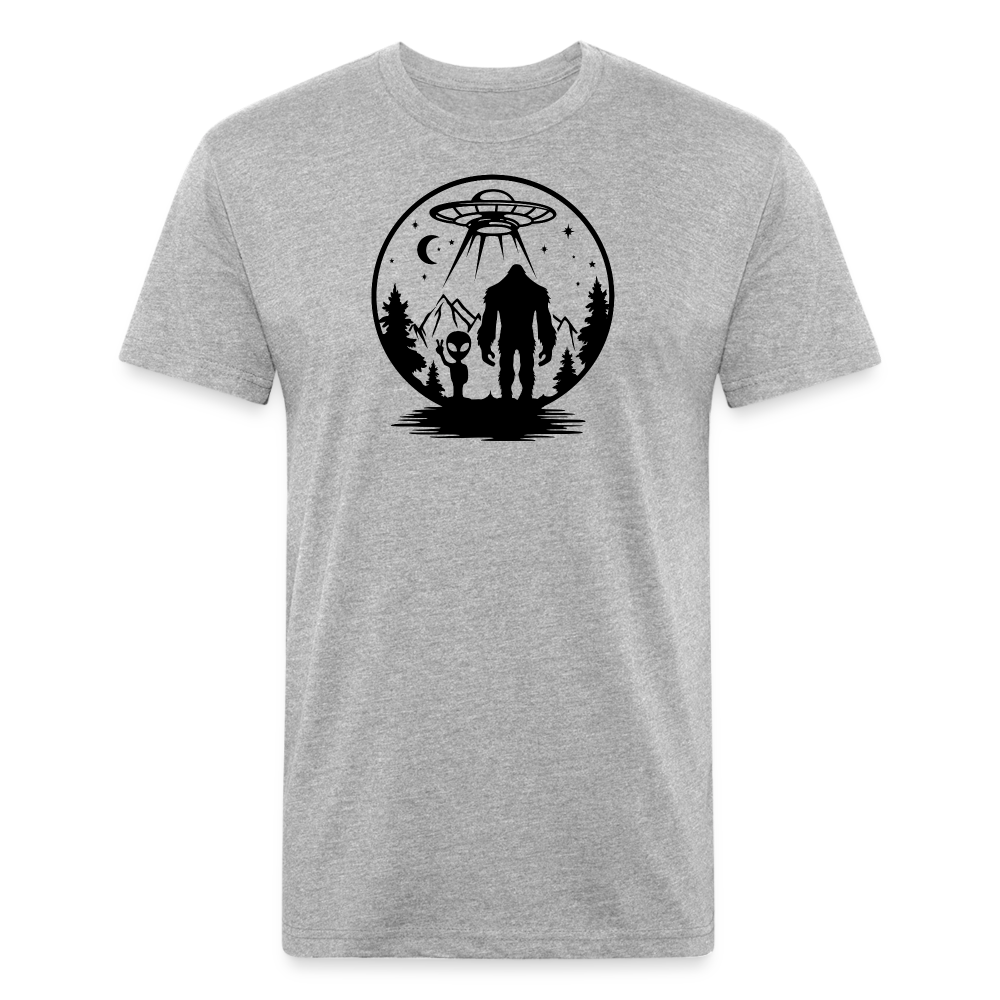 Alien-Bigfoot T-Shirt by Next Level - heather gray