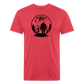 Alien-Bigfoot T-Shirt by Next Level - heather red