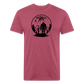 Alien-Bigfoot T-Shirt by Next Level - heather burgundy