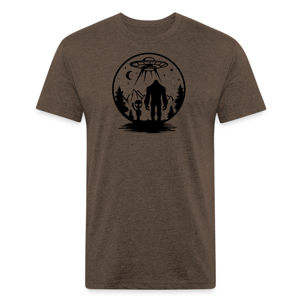 Alien-Bigfoot T-Shirt by Next Level - heather espresso