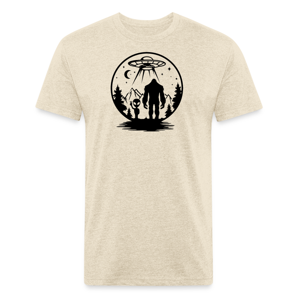 Alien-Bigfoot T-Shirt by Next Level - heather cream