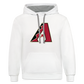 D Backs A Contrast Hoodie - white/gray