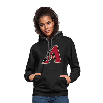 D Backs A Contrast Hoodie - black/asphalt