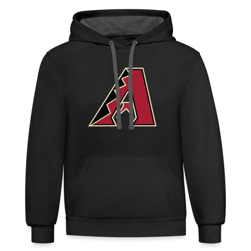 D Backs A Contrast Hoodie - black/asphalt