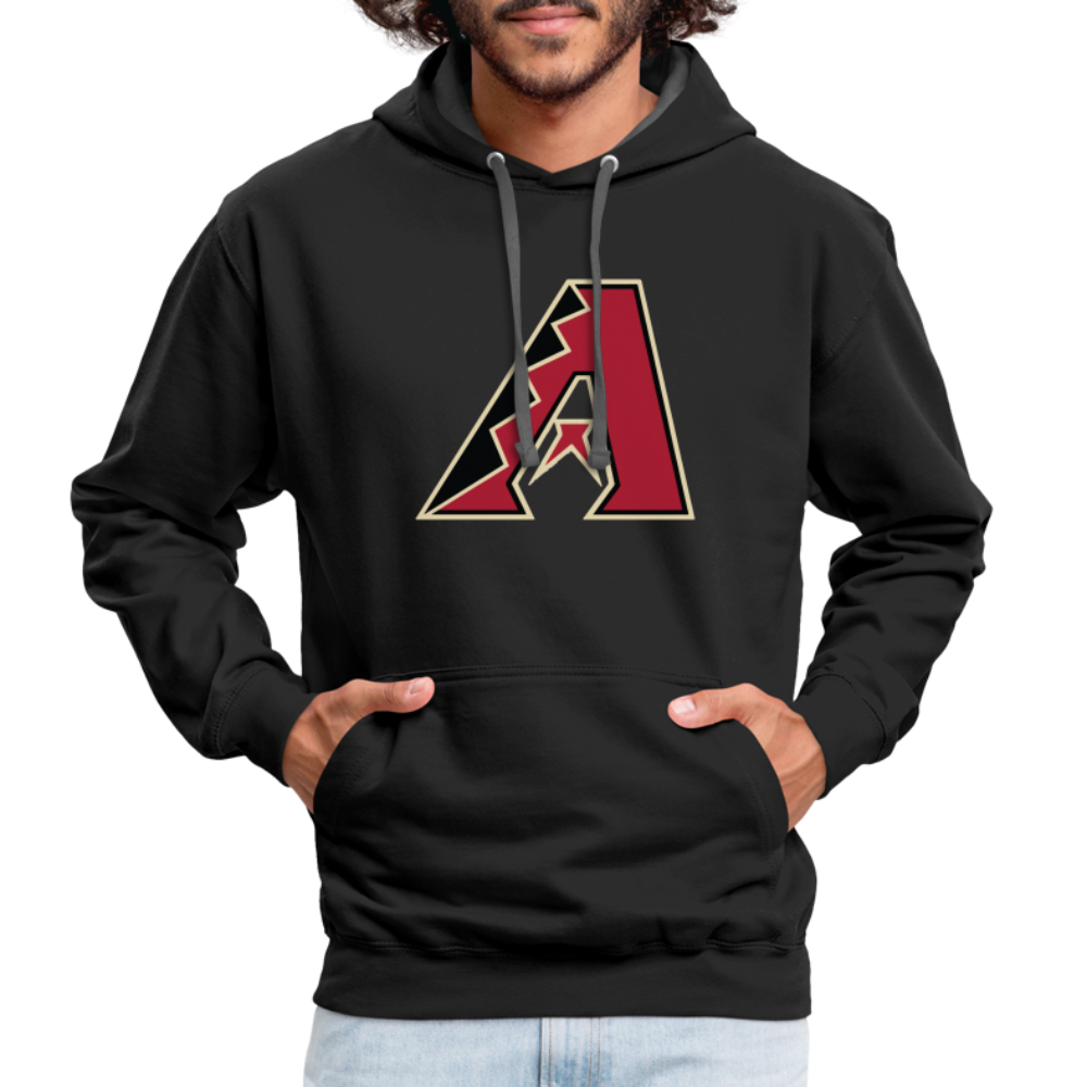 D Backs A Contrast Hoodie - black/asphalt