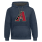D Backs A Contrast Hoodie - indigo heather/asphalt