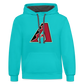 D Backs A Contrast Hoodie - scuba blue/asphalt