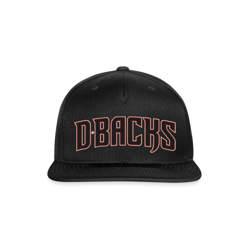 D Bacs Snapback Baseball Cap - black