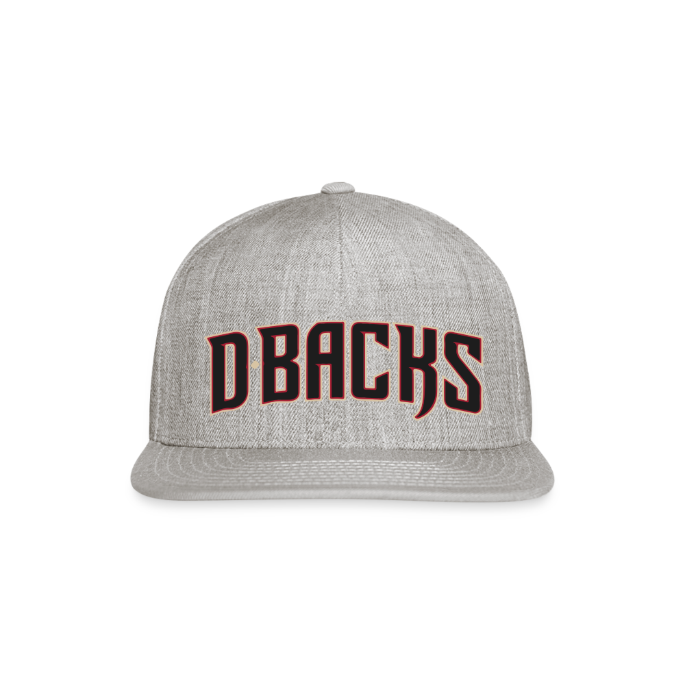 D Bacs Snapback Baseball Cap - heather gray