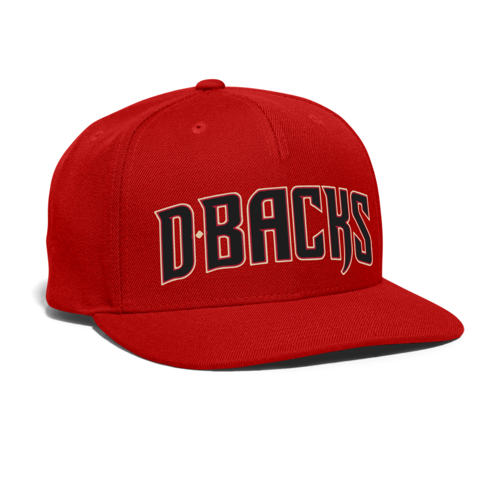 D Bacs Snapback Baseball Cap - red