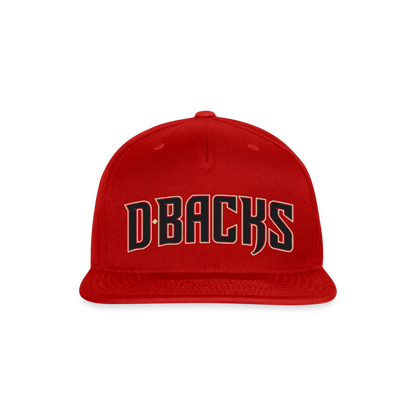 D Bacs Snapback Baseball Cap - red