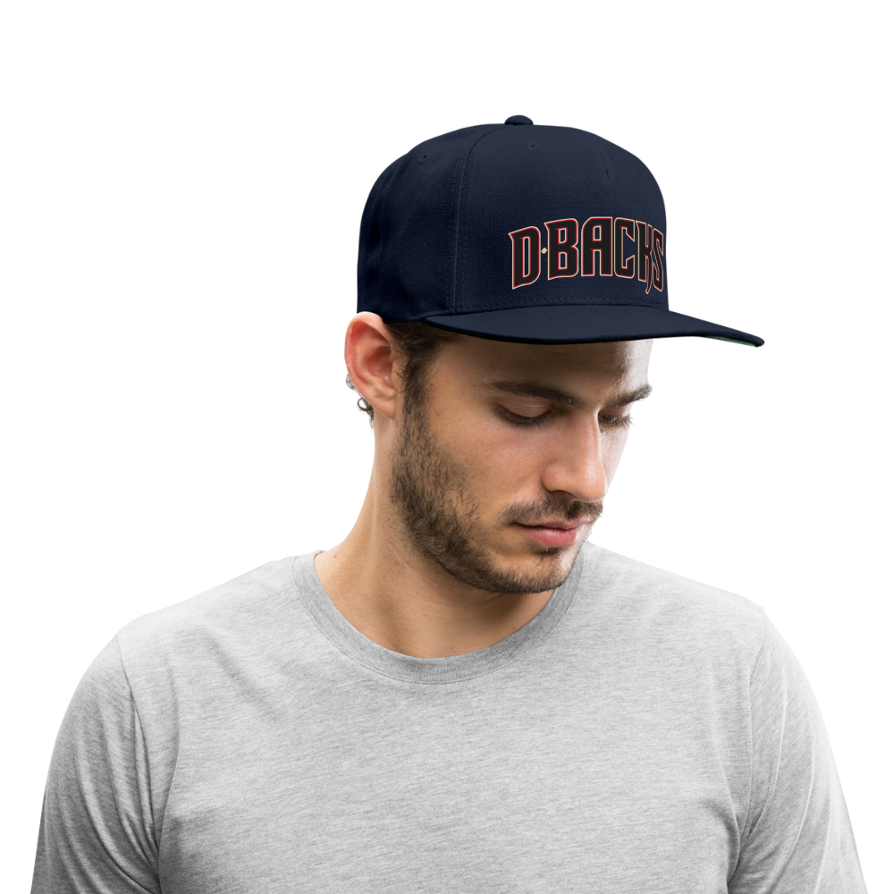 D Bacs Snapback Baseball Cap - navy