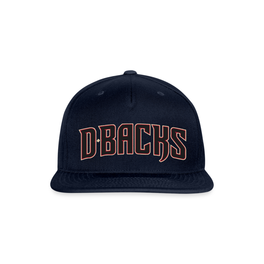 D Bacs Snapback Baseball Cap - navy