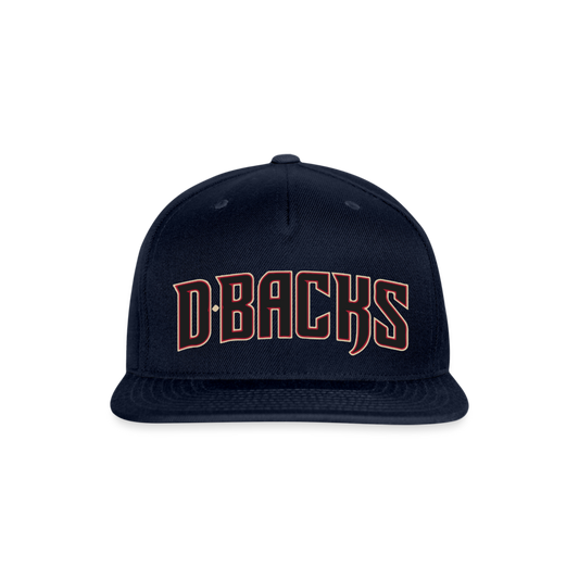 D Bacs Snapback Baseball Cap - navy