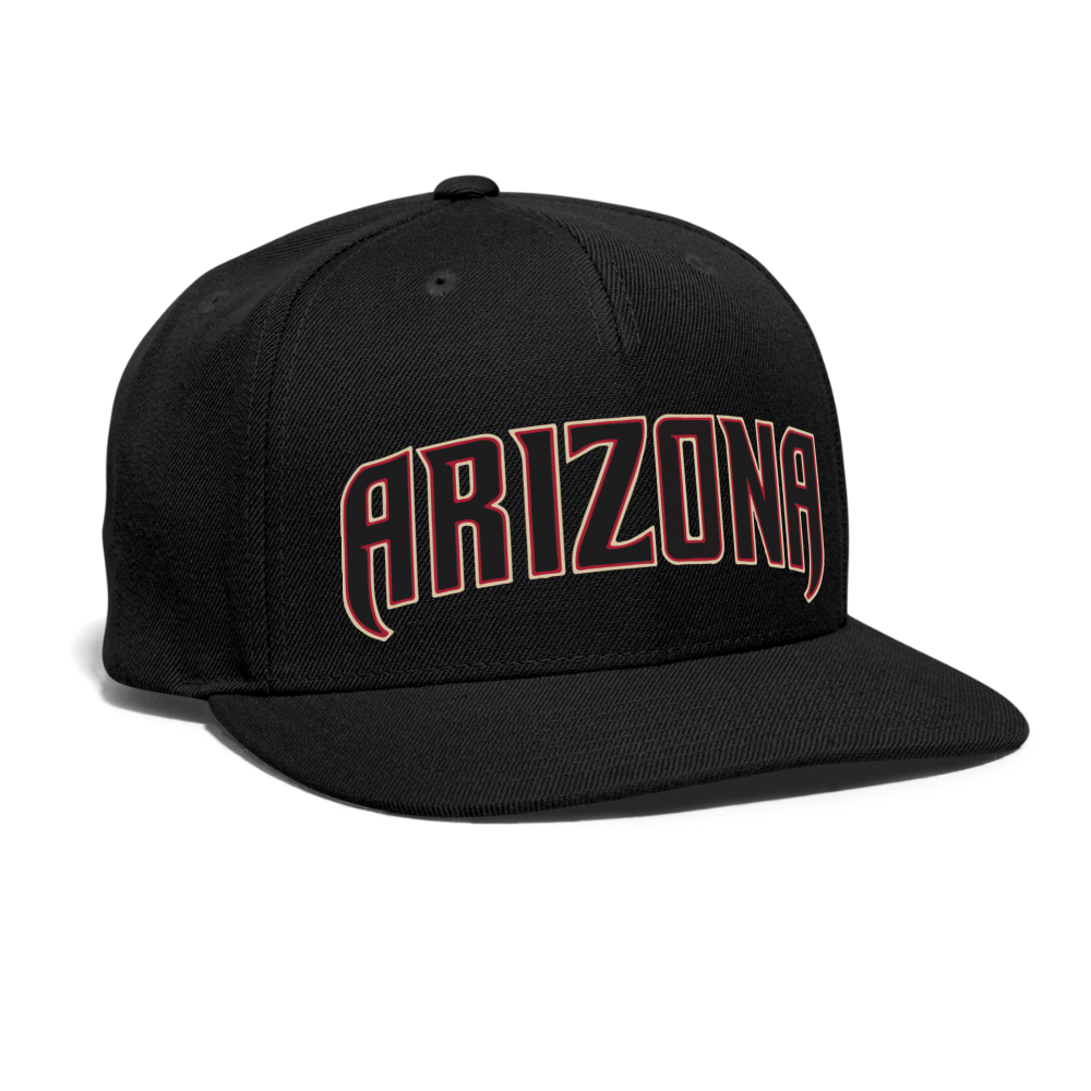 D bacs ARIZONA Snapback Baseball Cap - black