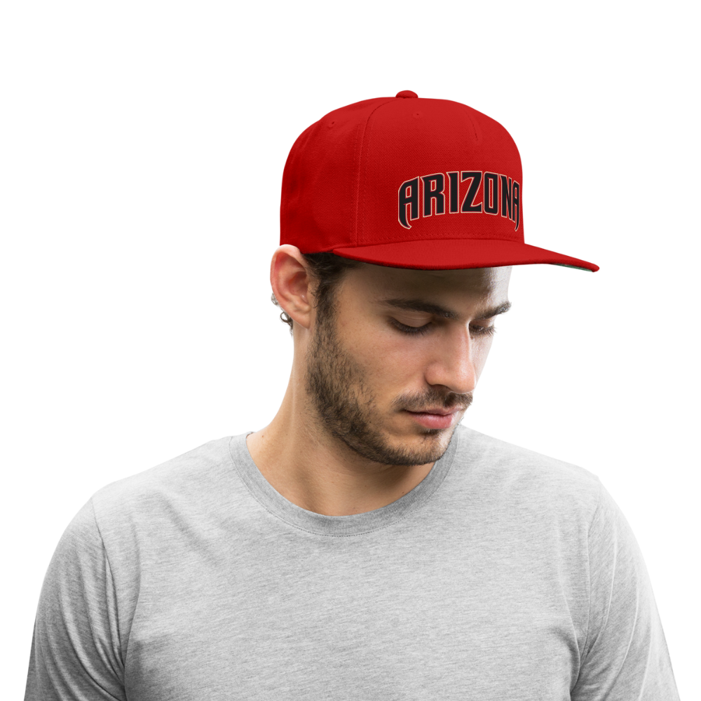 D bacs ARIZONA Snapback Baseball Cap - red
