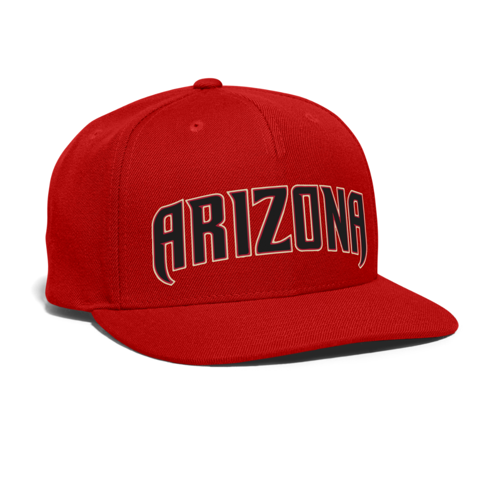D bacs ARIZONA Snapback Baseball Cap - red