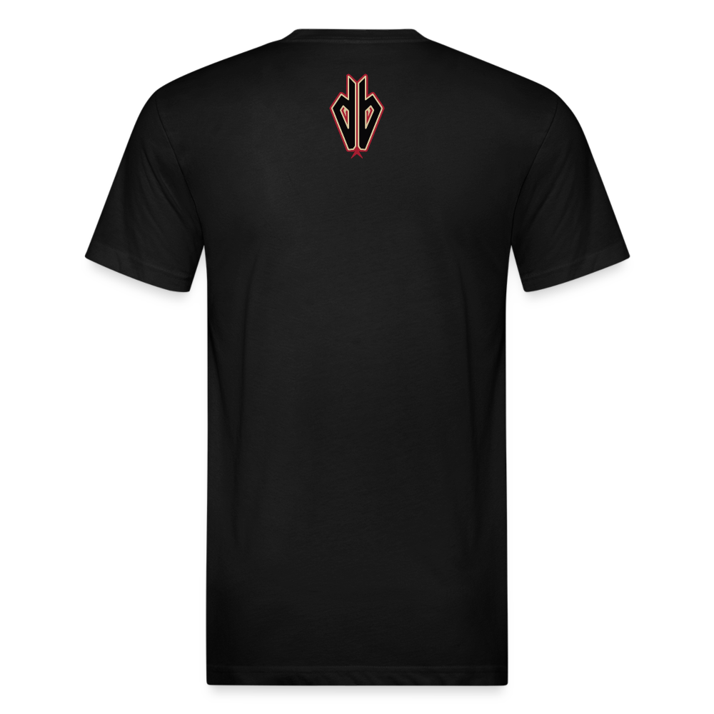 D Bacs A w/db T-Shirt by Next Level - black