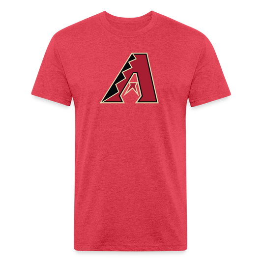 D Bacs A w/db T-Shirt by Next Level - heather red