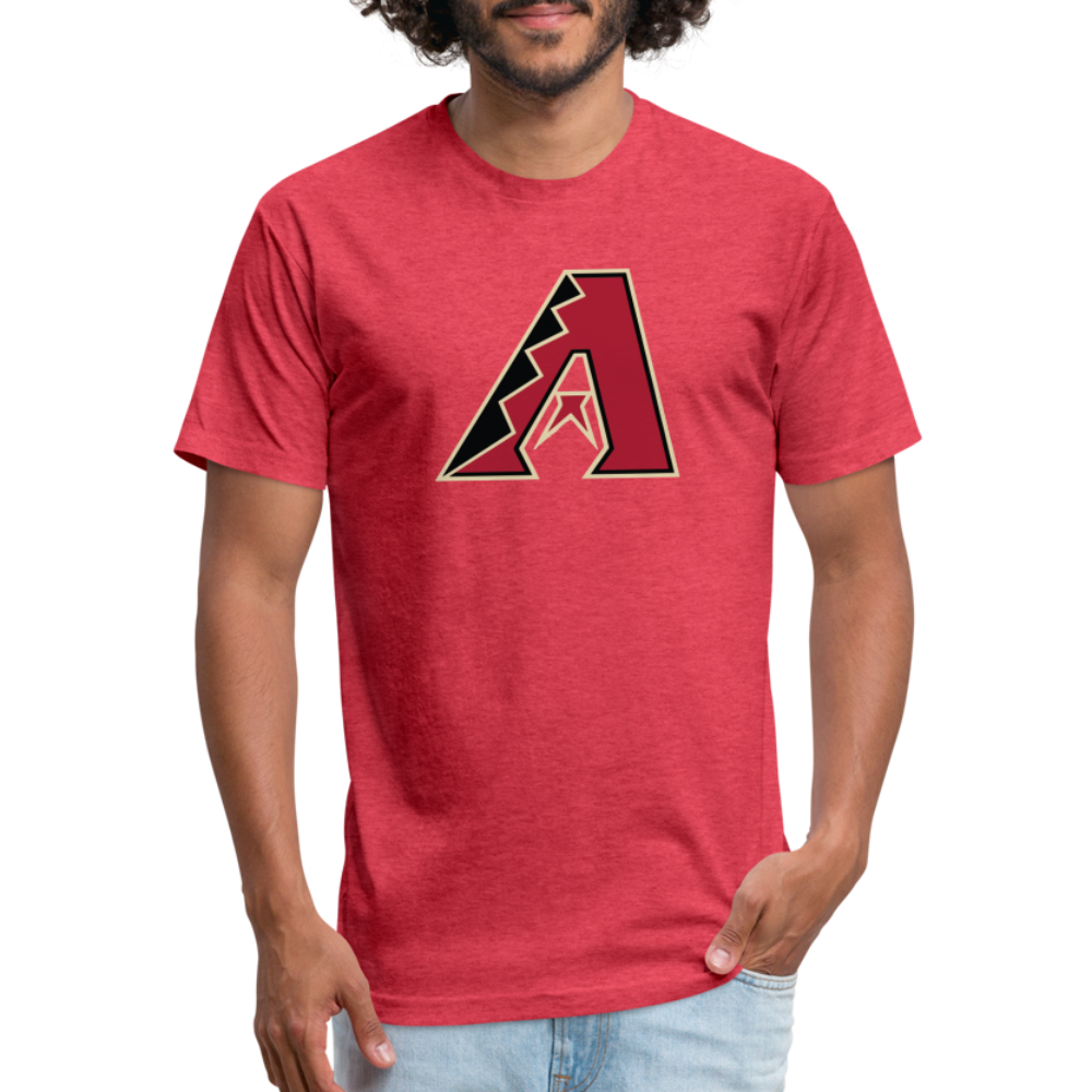 D Bacs A w/db T-Shirt by Next Level - heather red
