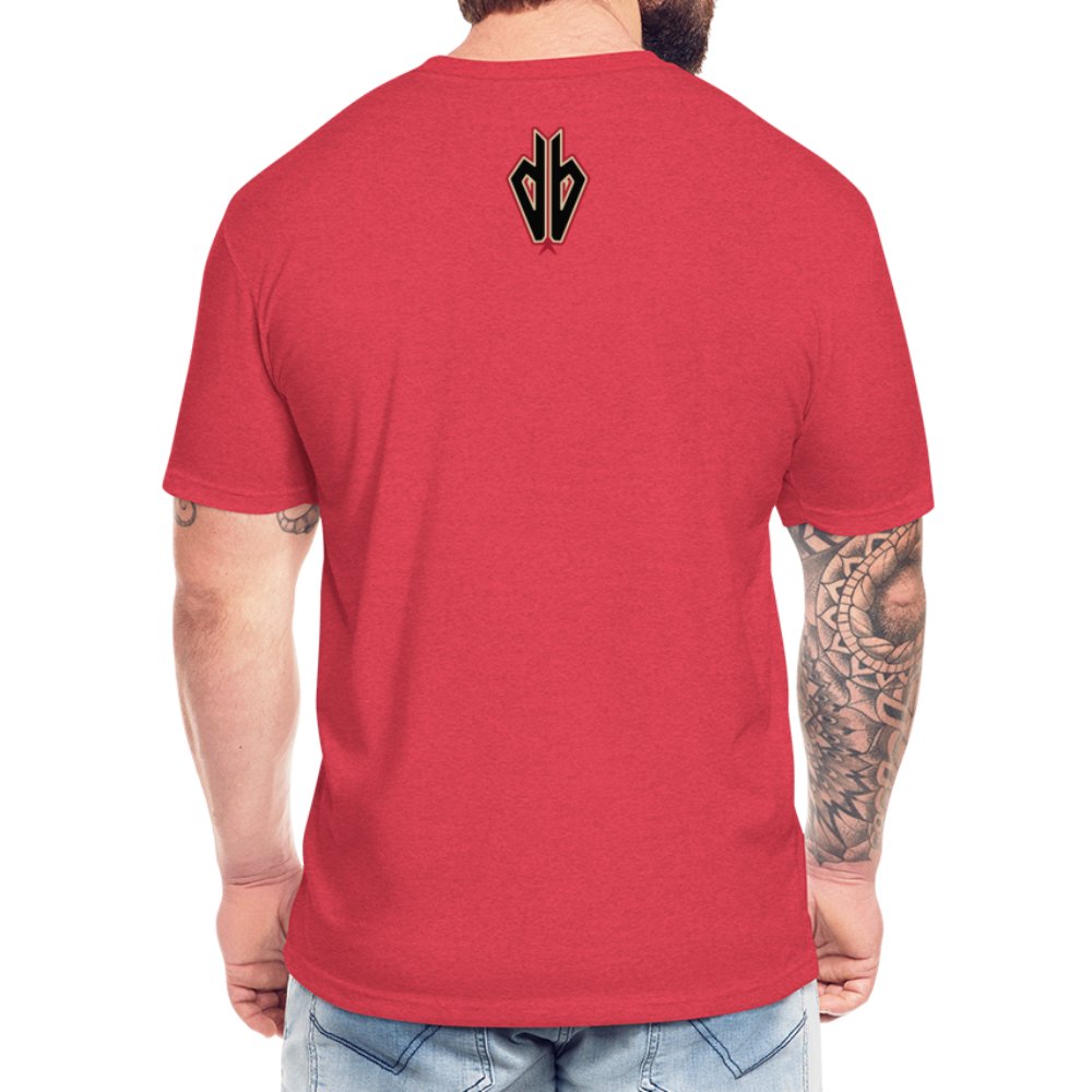 D Bacs A w/db T-Shirt by Next Level - heather red