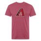 D Bacs A w/db T-Shirt by Next Level - heather burgundy