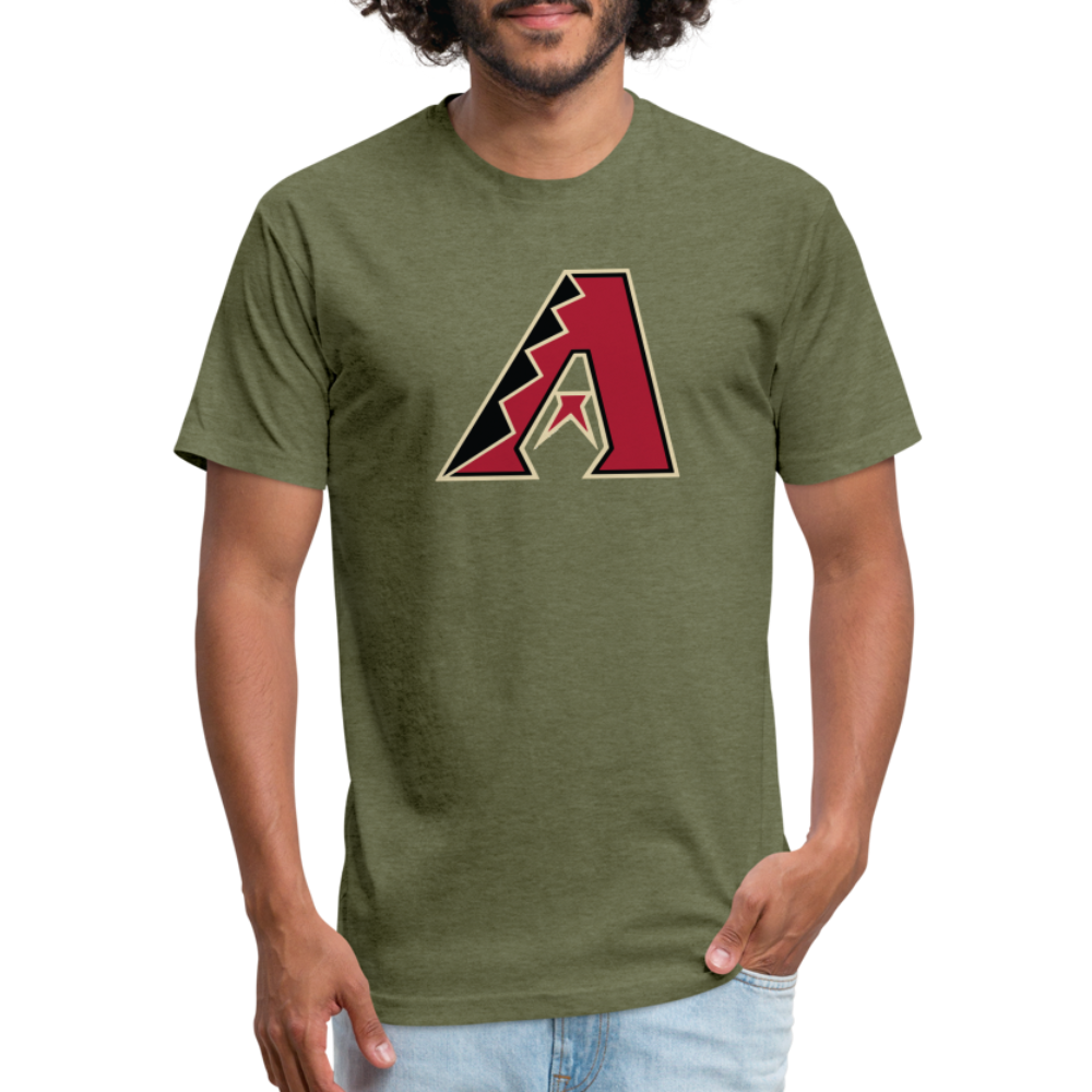 D Bacs A w/db T-Shirt by Next Level - heather military green