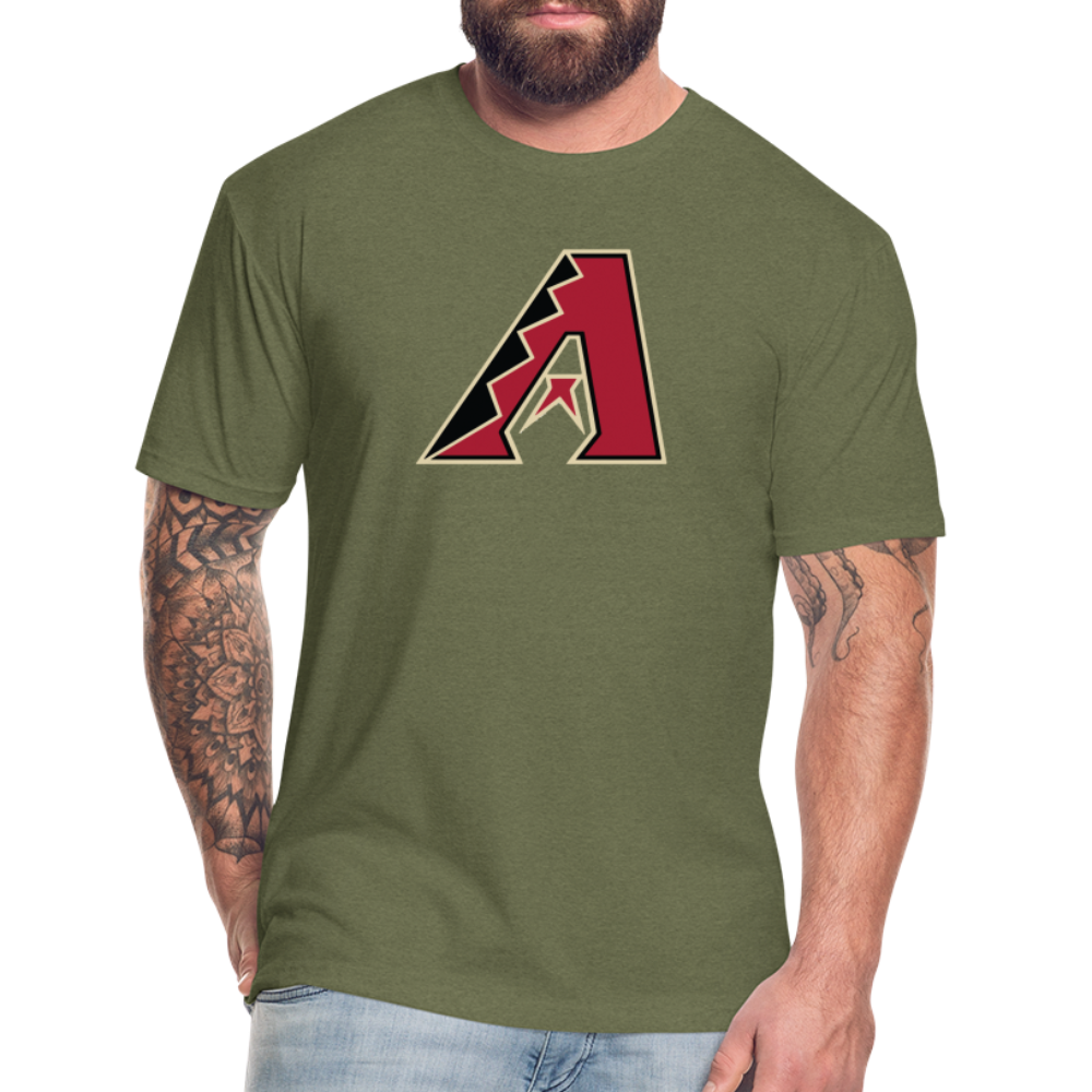 D Bacs A w/db T-Shirt by Next Level - heather military green