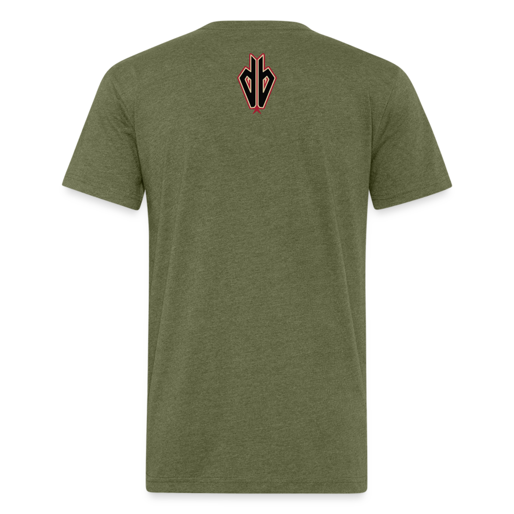 D Bacs A w/db T-Shirt by Next Level - heather military green