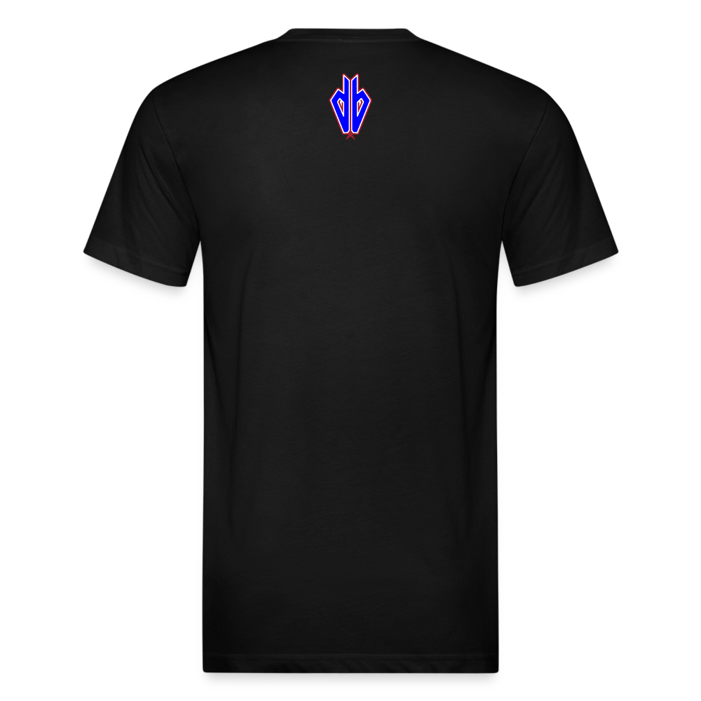 D Bacs RWB T-Shirt by Next Level - black
