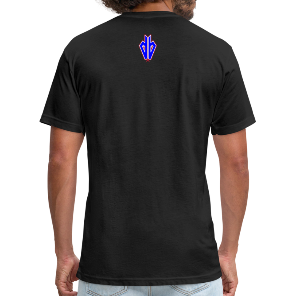 D Bacs RWB T-Shirt by Next Level - black