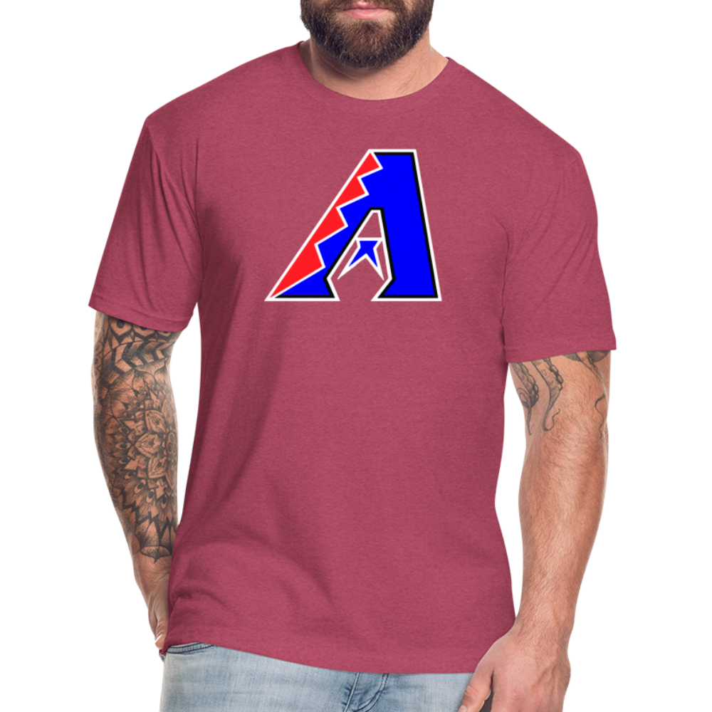 D Bacs RWB T-Shirt by Next Level - heather burgundy