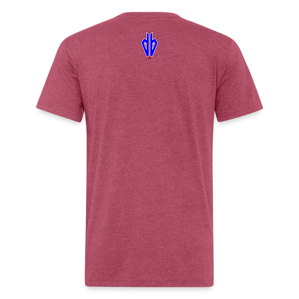 D Bacs RWB T-Shirt by Next Level - heather burgundy