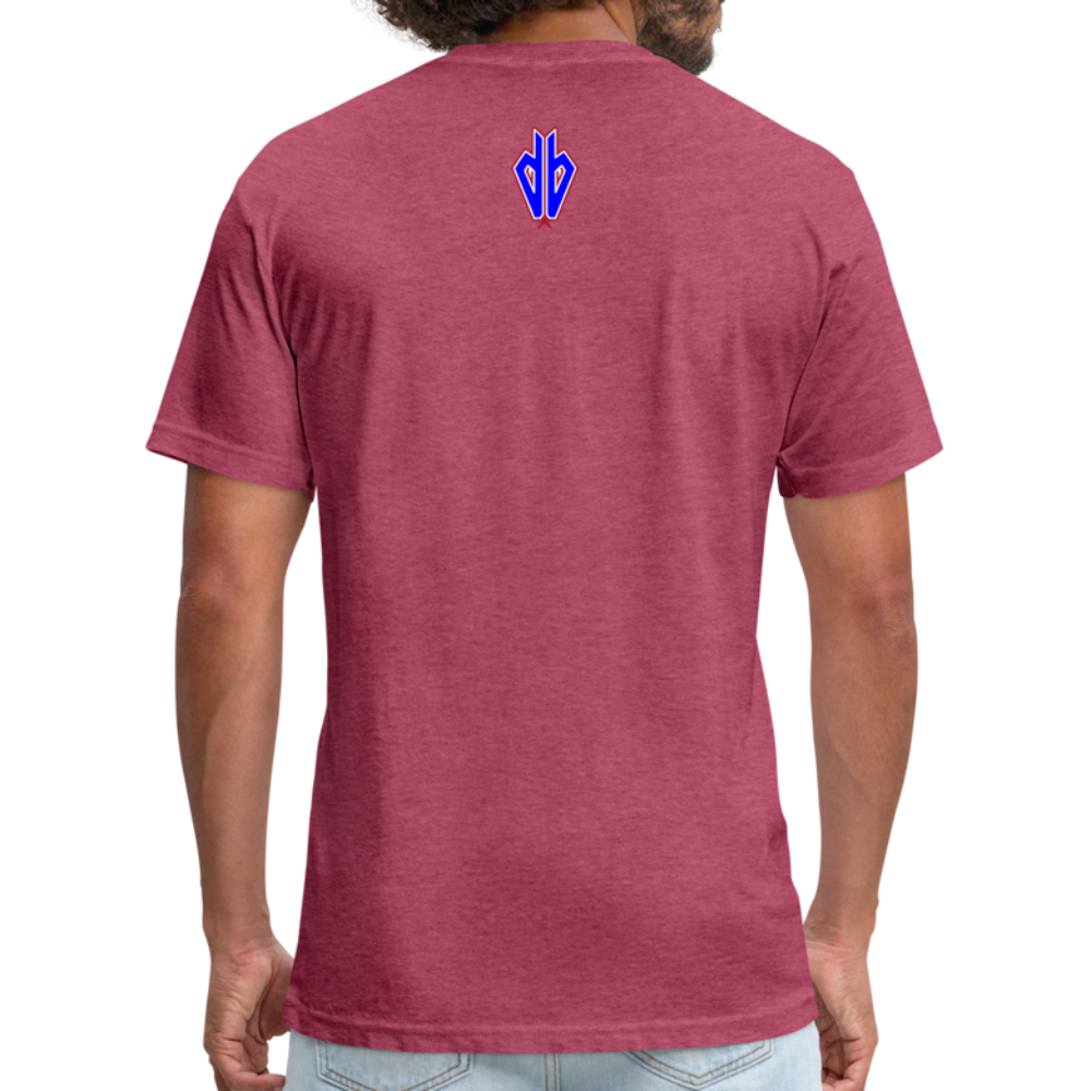 D Bacs RWB T-Shirt by Next Level - heather burgundy
