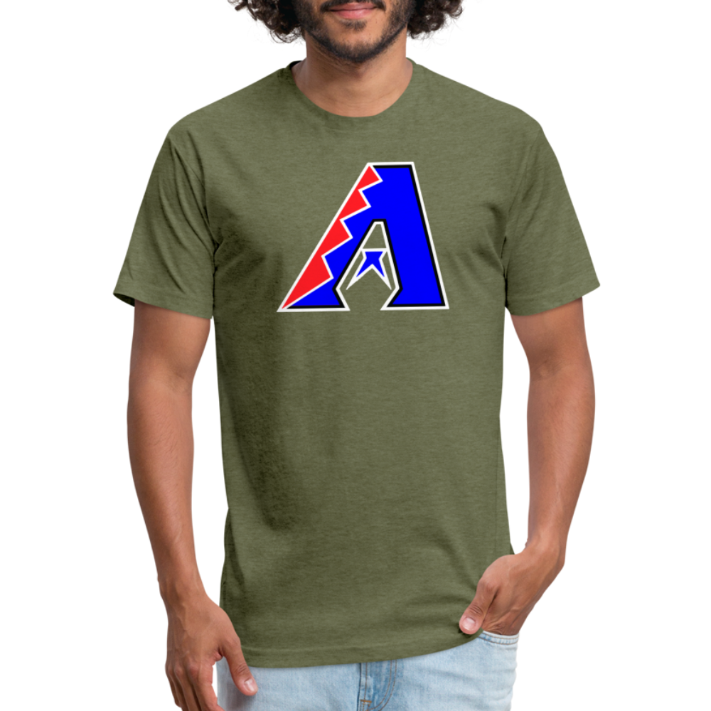 D Bacs RWB T-Shirt by Next Level - heather military green