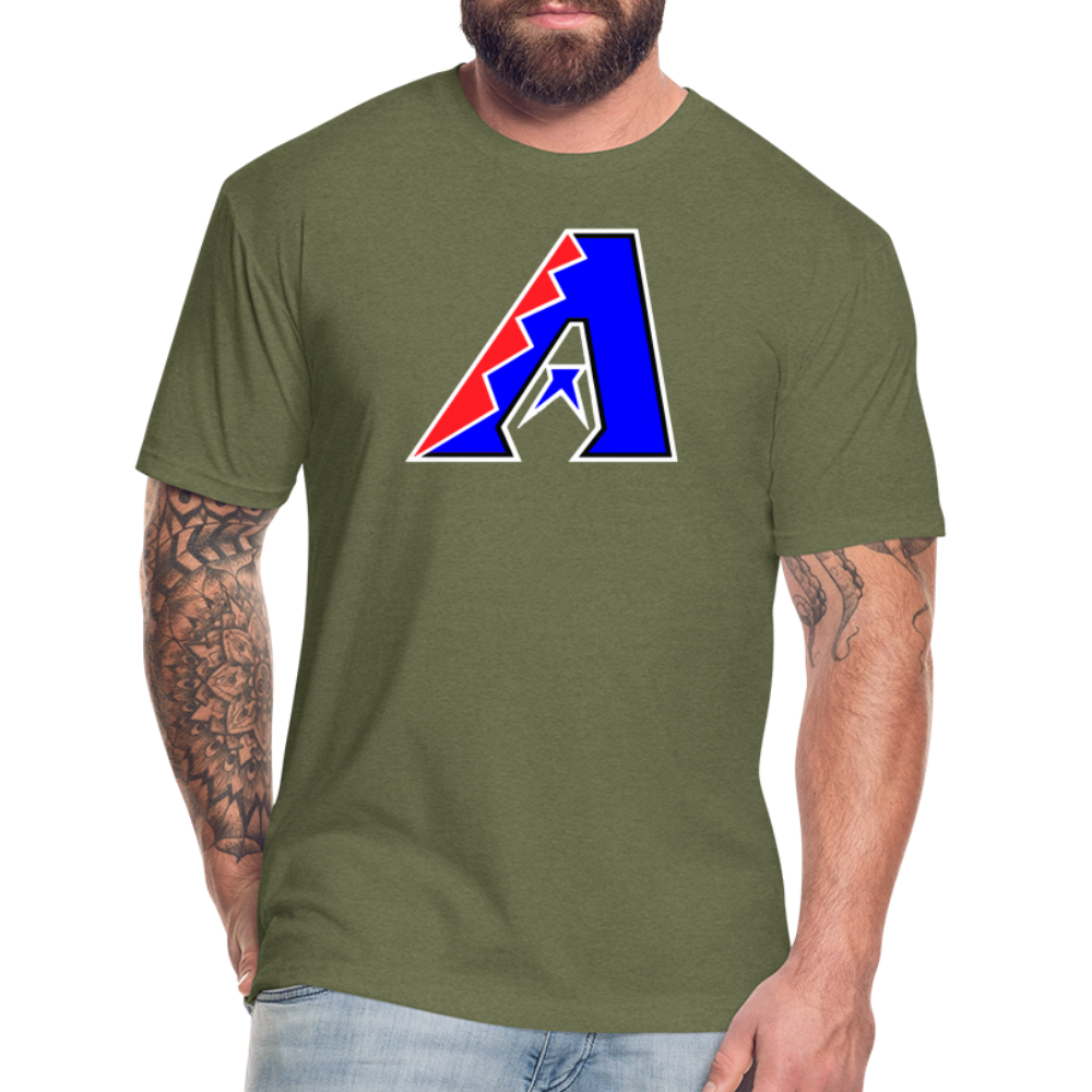 D Bacs RWB T-Shirt by Next Level - heather military green