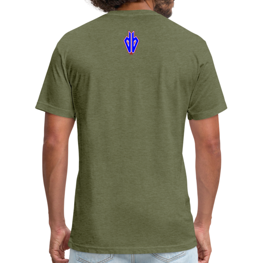D Bacs RWB T-Shirt by Next Level - heather military green