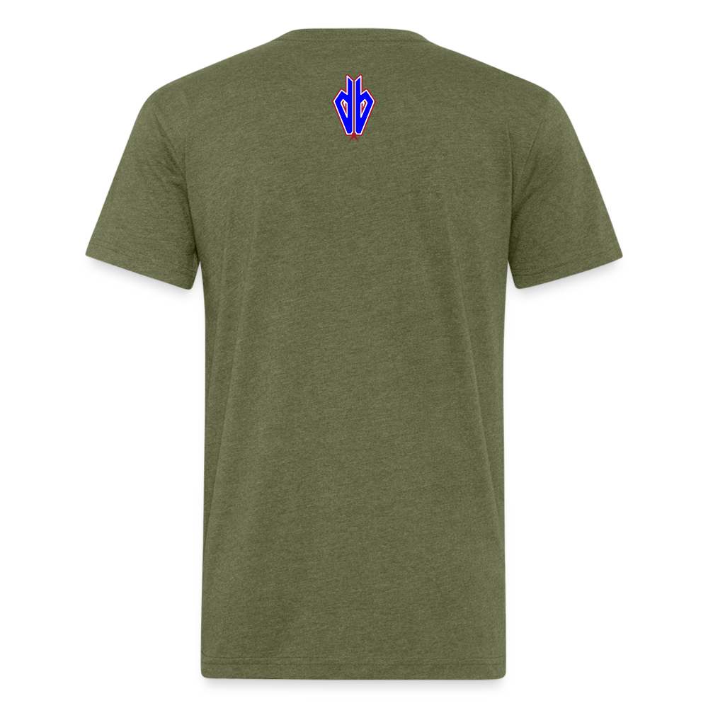 D Bacs RWB T-Shirt by Next Level - heather military green