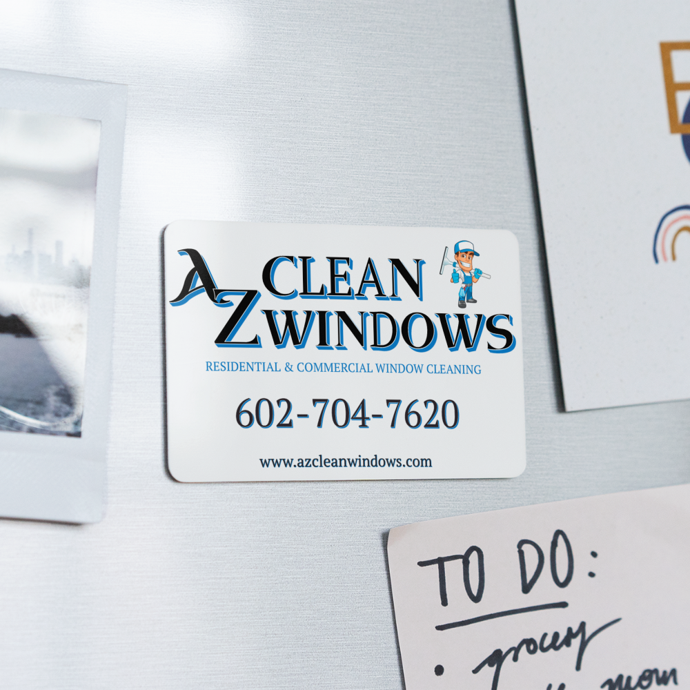 Az Clean Rectangle Magnet - white