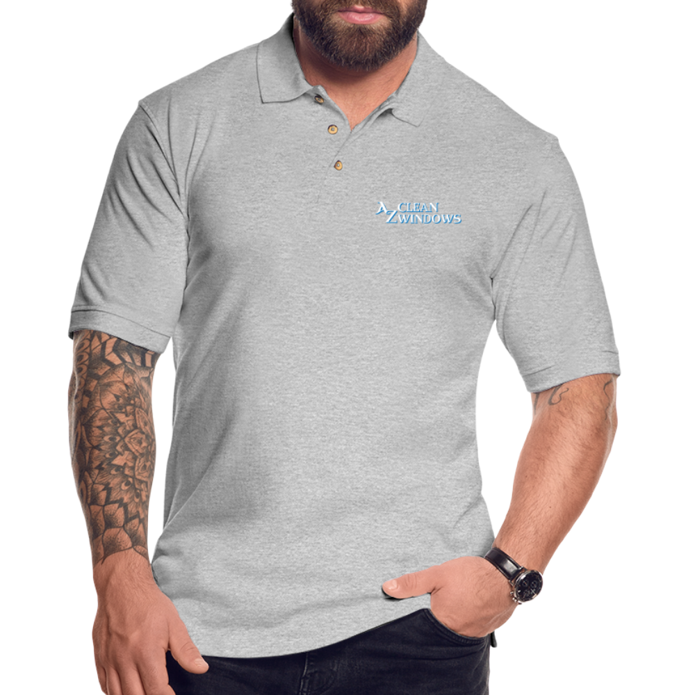 Az Clean Pique Polo Shirt - heather gray
