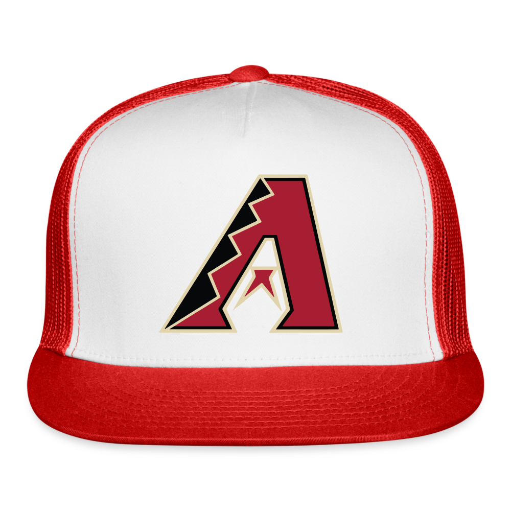 D Bacs trucker hard back - white/red